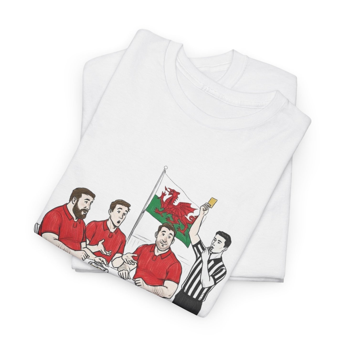 Welsh Rugby & Beer T-Shirt – Yellow Card Pint Spill | Funny Rugby Fans Tee