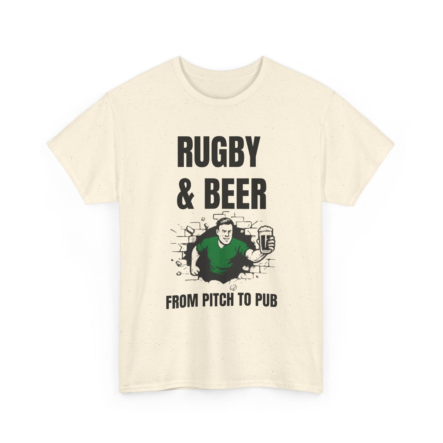 Rugby & Beer T-Shirt – From the Pitch to the Pub | Irish Rugby Fans Tee