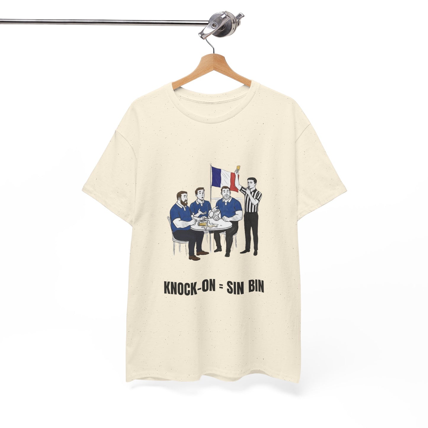 T-shirt rugby et bière français – Carton jaune renversé | T-shirt humoristique pour supporters de rugby