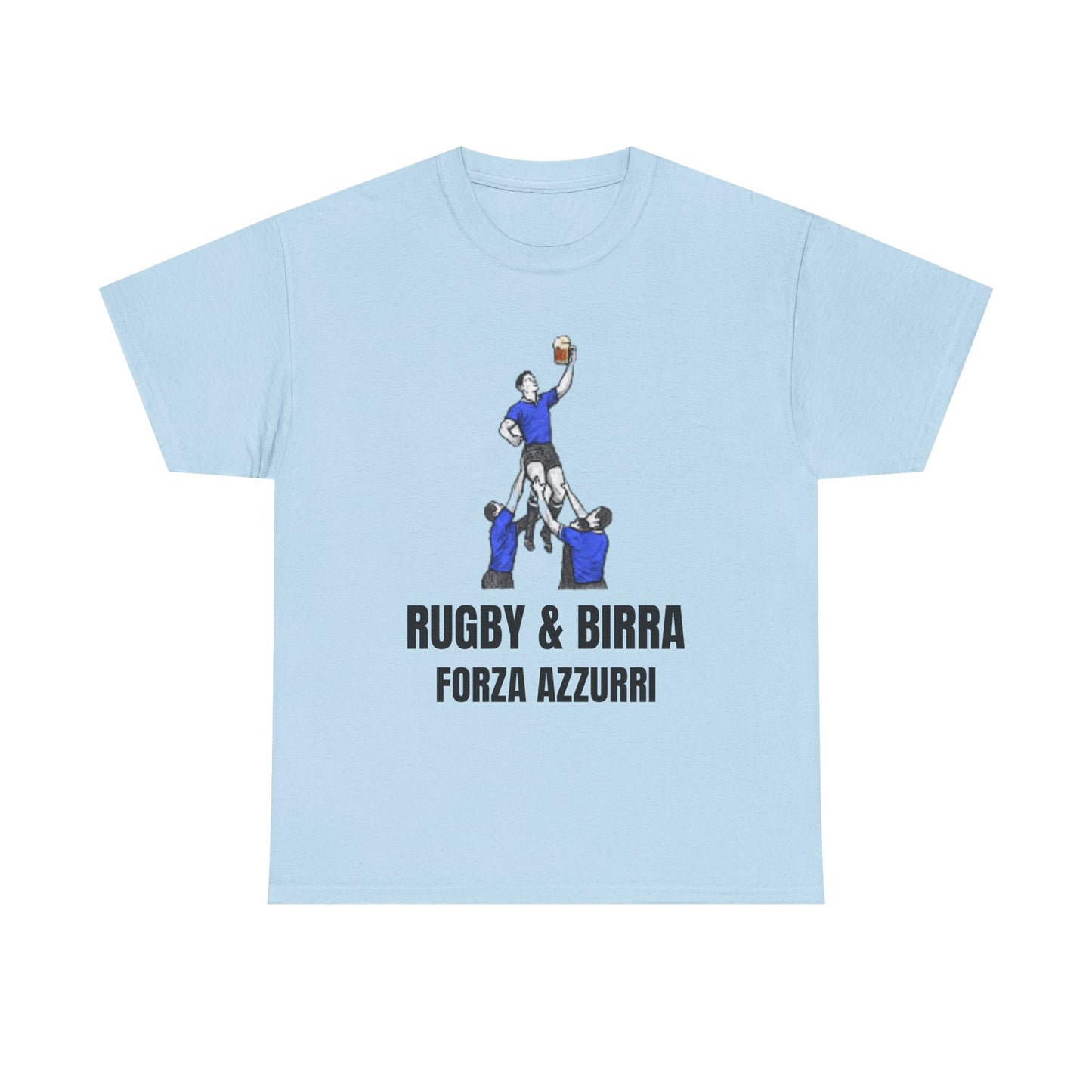 Forza Azzurri Italy Rugby T-Shirt | Rugby & Birra Fan Tee