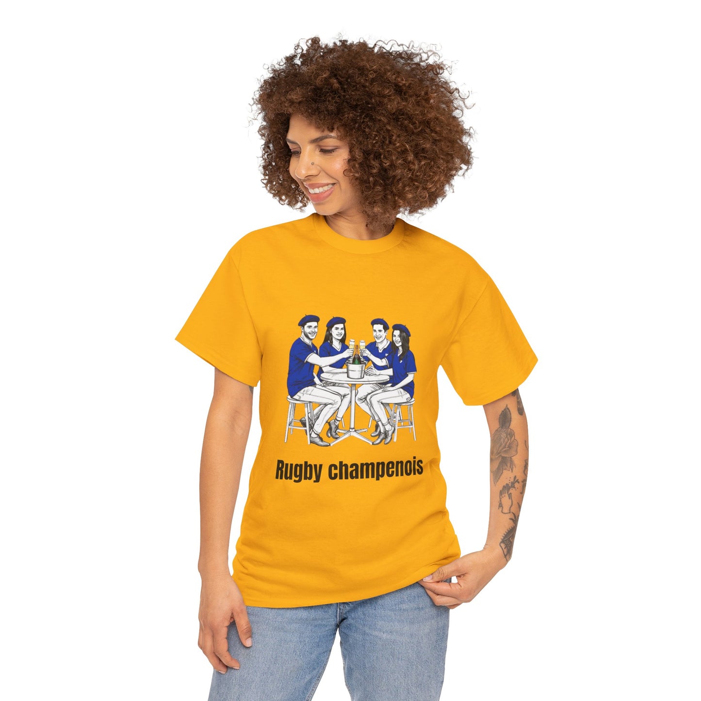 Champagne Rugby T-shirt - French Rubgy Fan Gift