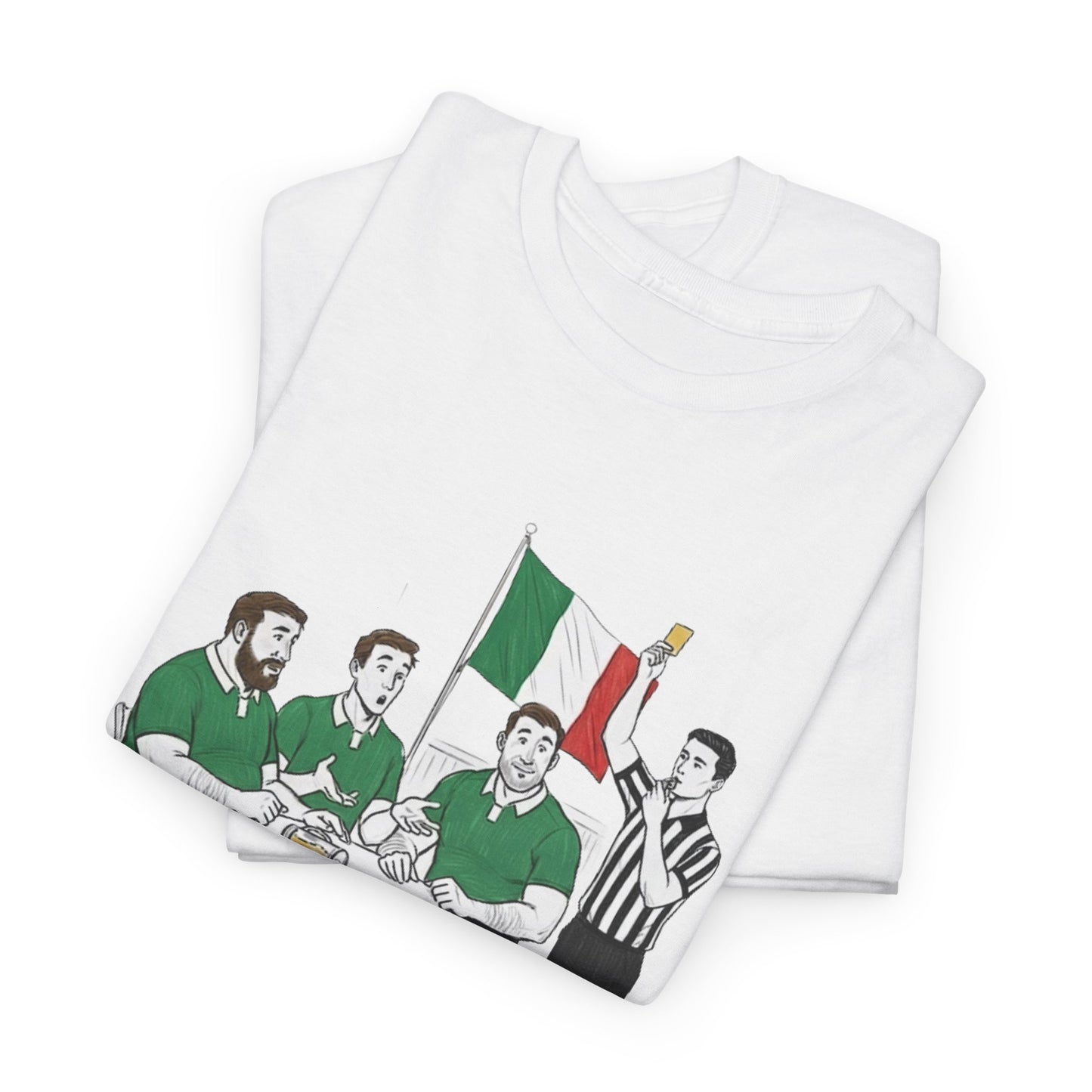 Irish Rugby & Beer T-Shirt – Yellow Card Pint Spill | Funny Rugby Fans Tee