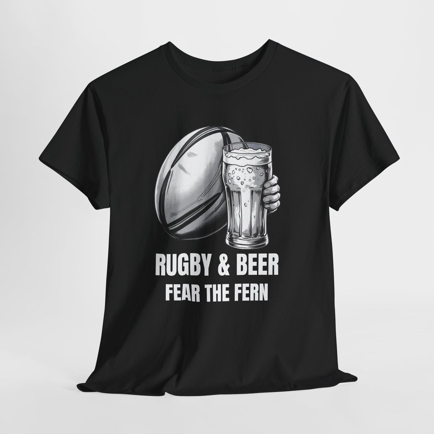 Rugby & Beer ¨Fear the Fern¨ T-Shirt - New Zealand Rugby Fan Matchday Gift