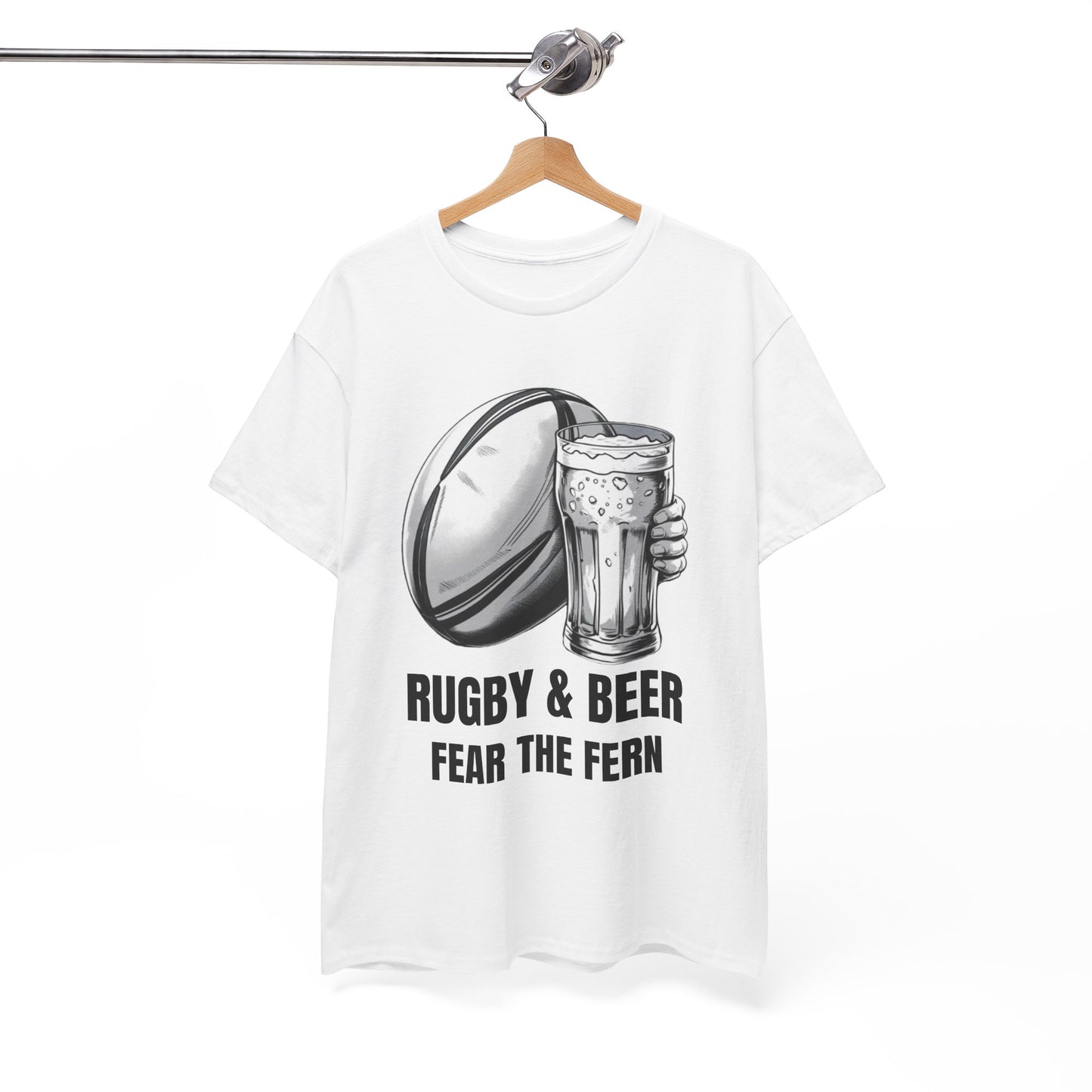 Rugby & Beer ¨Fear the Fern¨ T-Shirt - New Zealand Rugby Fan Matchday Gift