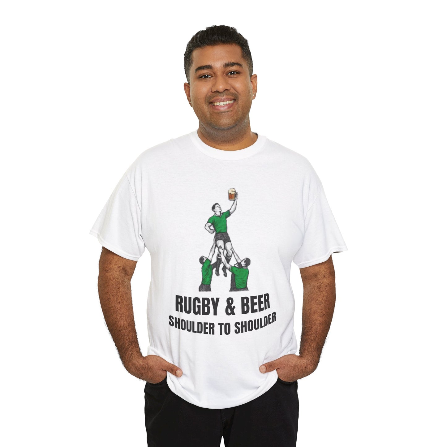Shoulder to Shoulder Irish Rugby T-Shirt | Rugby & Beer Fan Tee