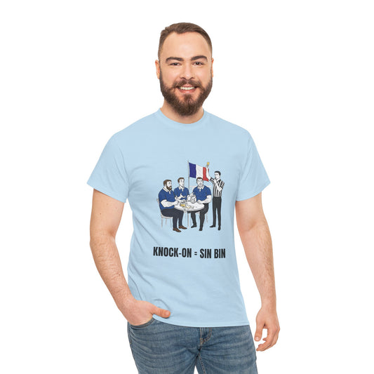 T-shirt rugby et bière français – Carton jaune renversé | T-shirt humoristique pour supporters de rugby