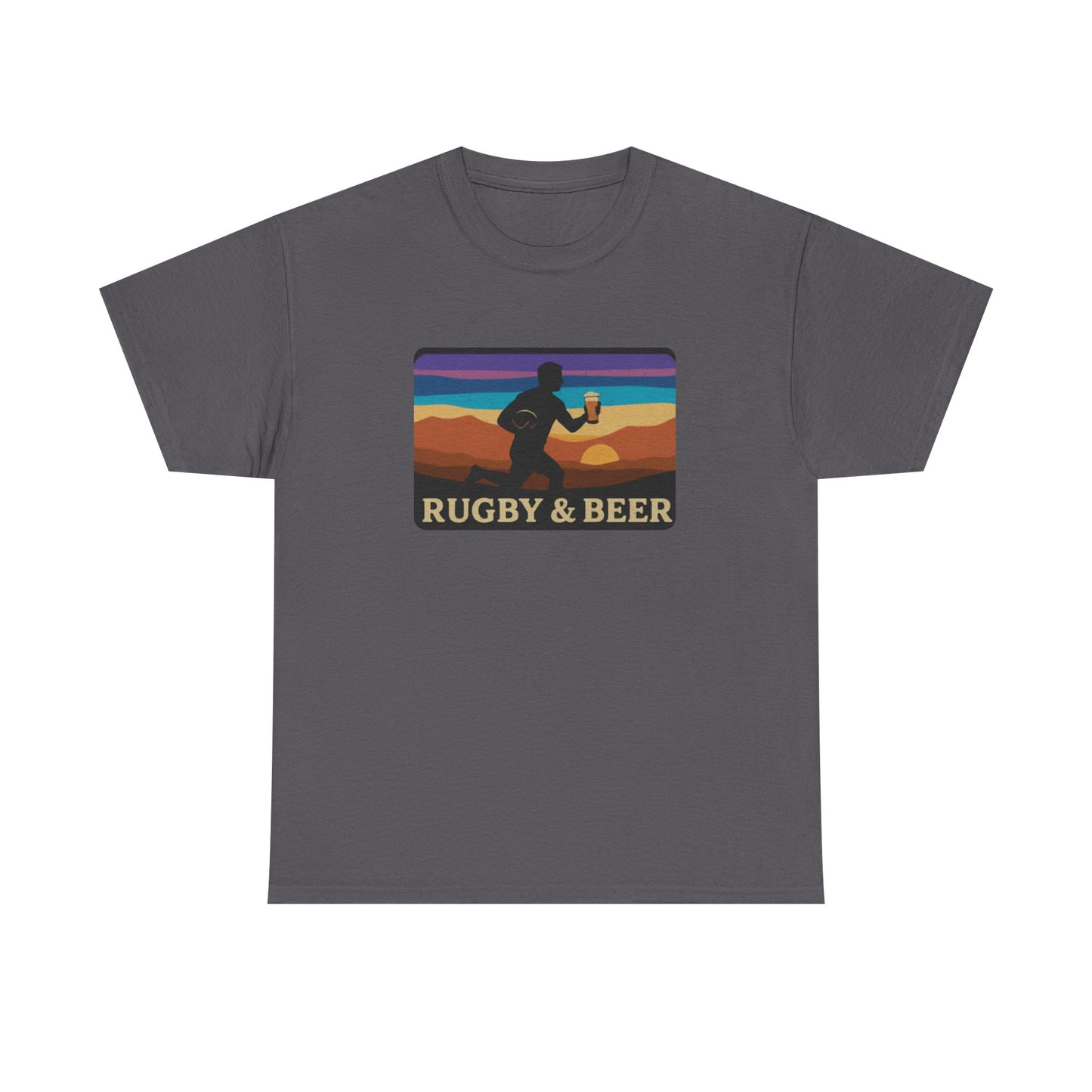 Rugby & Beer Funny T-Shirt | Mens Retro Match Day & Christmas Gift