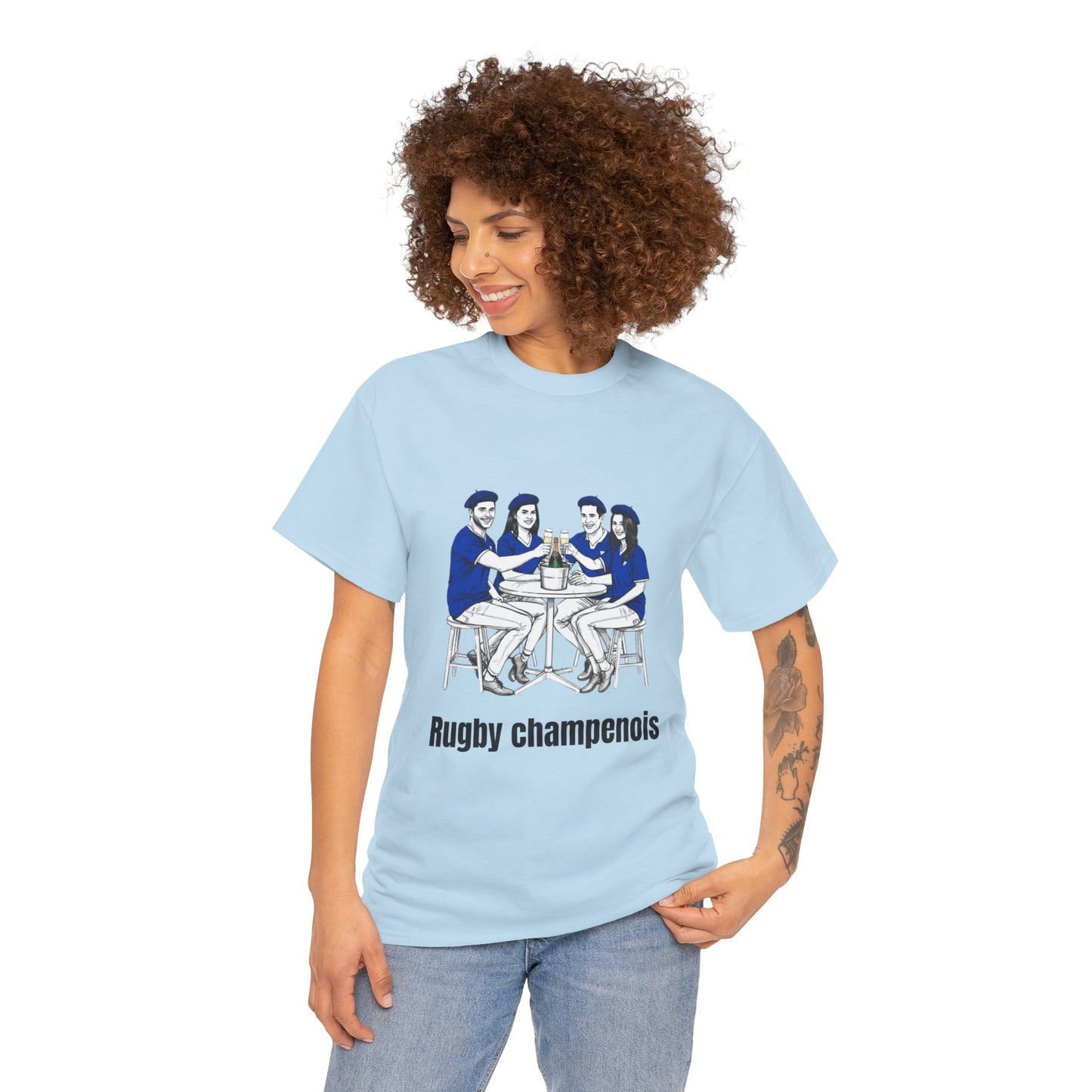 Champagne Rugby T-shirt - French Rubgy Fan Gift