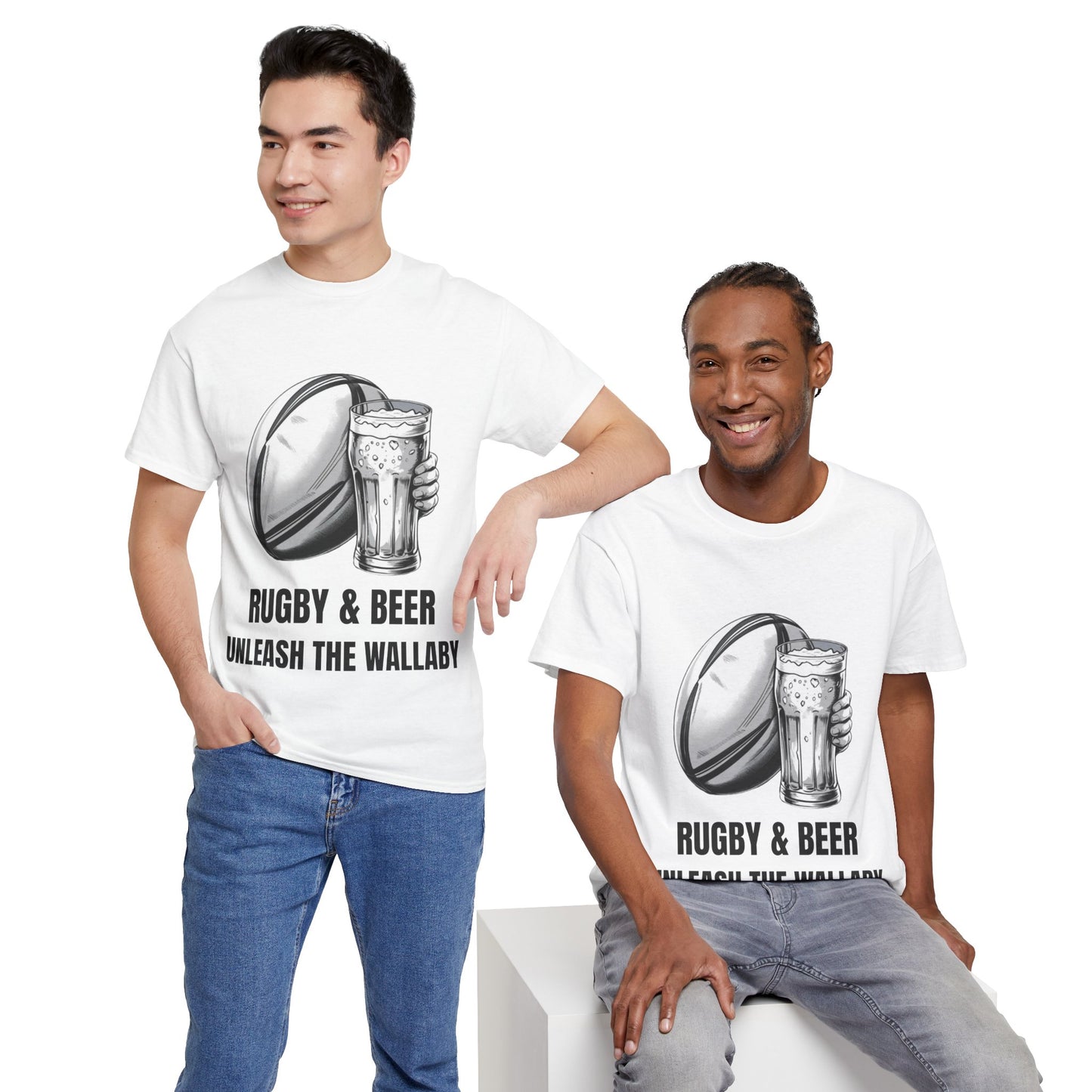 Rugby & Beer ¨Unleash the Wallaby¨ T-Shirt - Australian Rugby Fan Matchday Gift