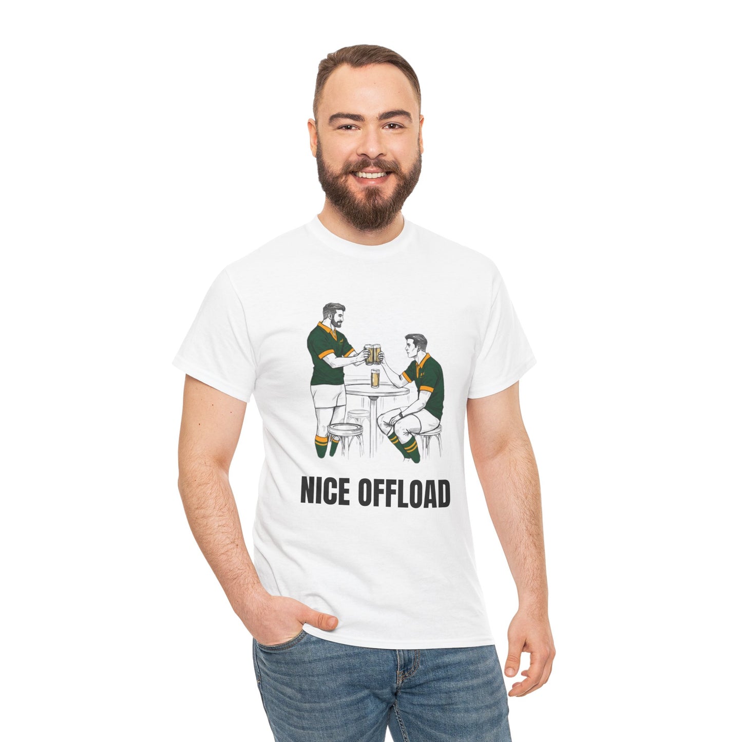 Nice Offload – South Africa Rugby Fan T-Shirt | Rugby & Beer