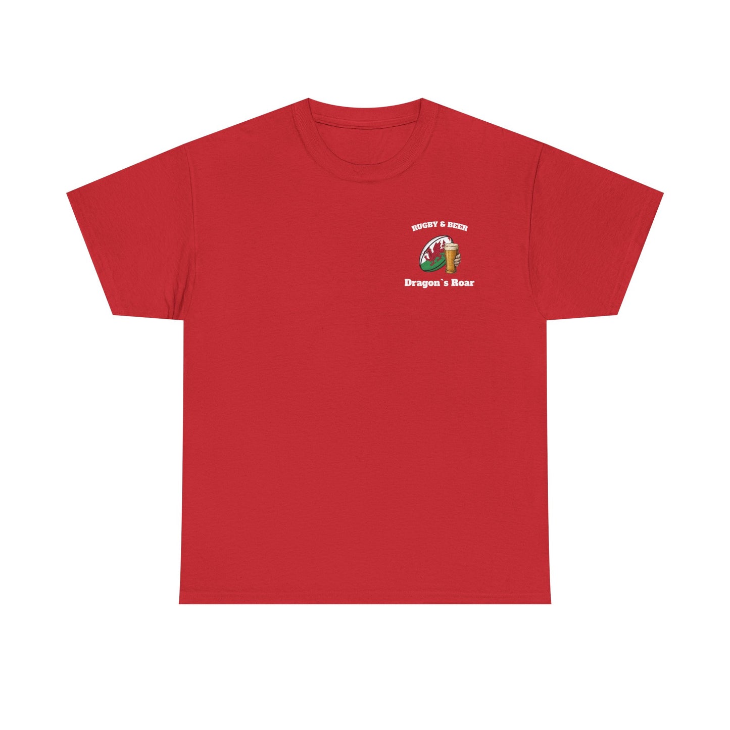Wales Rugby & Beer T-Shirt – Dragon’s Roar | Welsh Rugby Fan Shirt