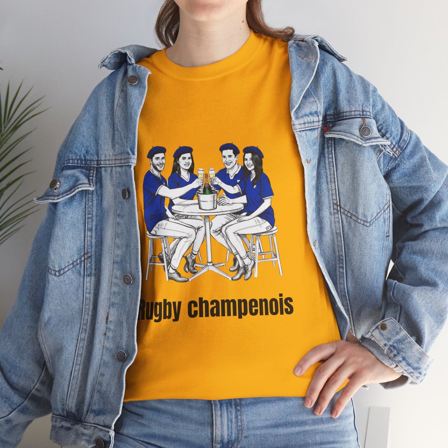 Champagne Rugby T-shirt - French Rubgy Fan Gift