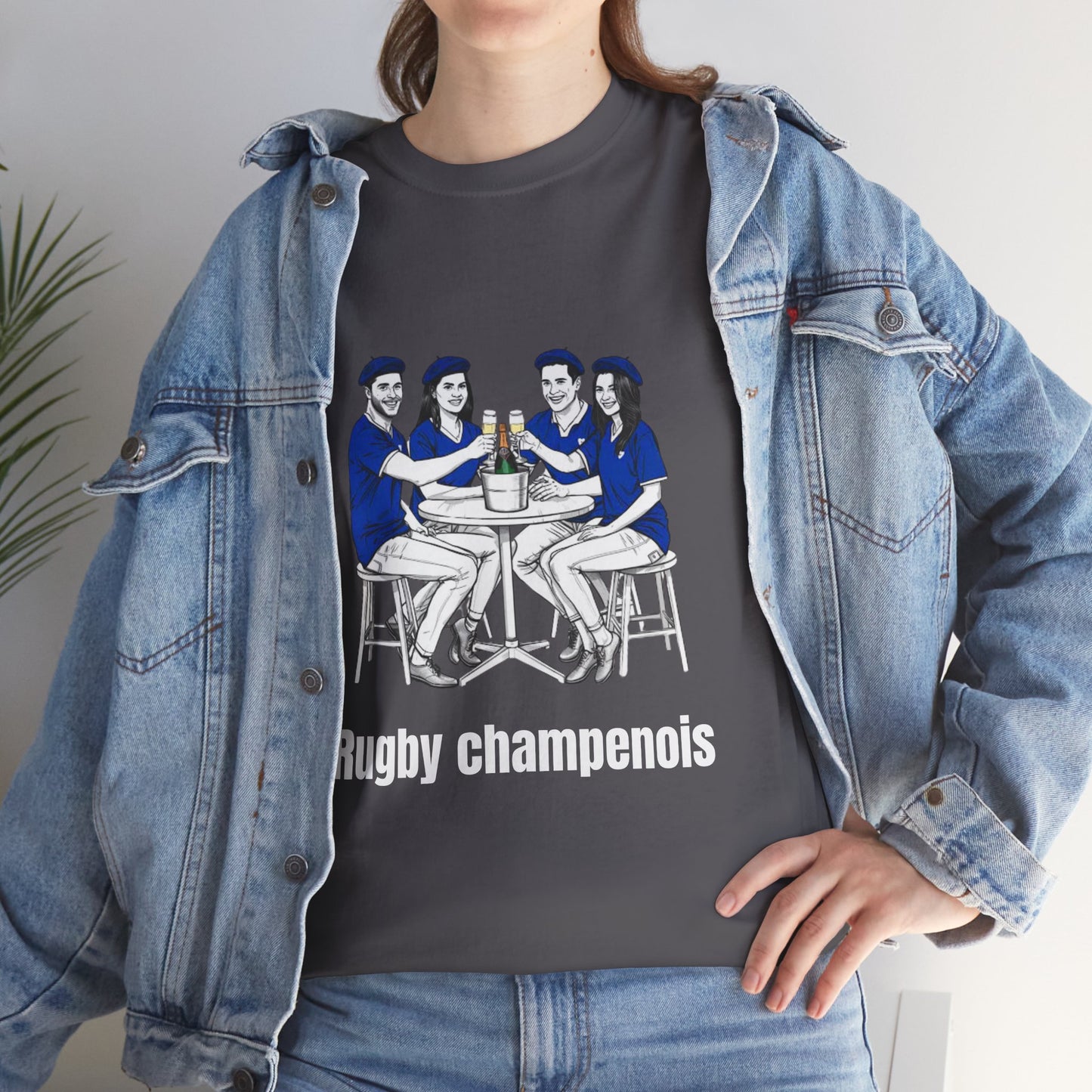 Champagne Rugby T-shirt - French Rubgy Fan Gift