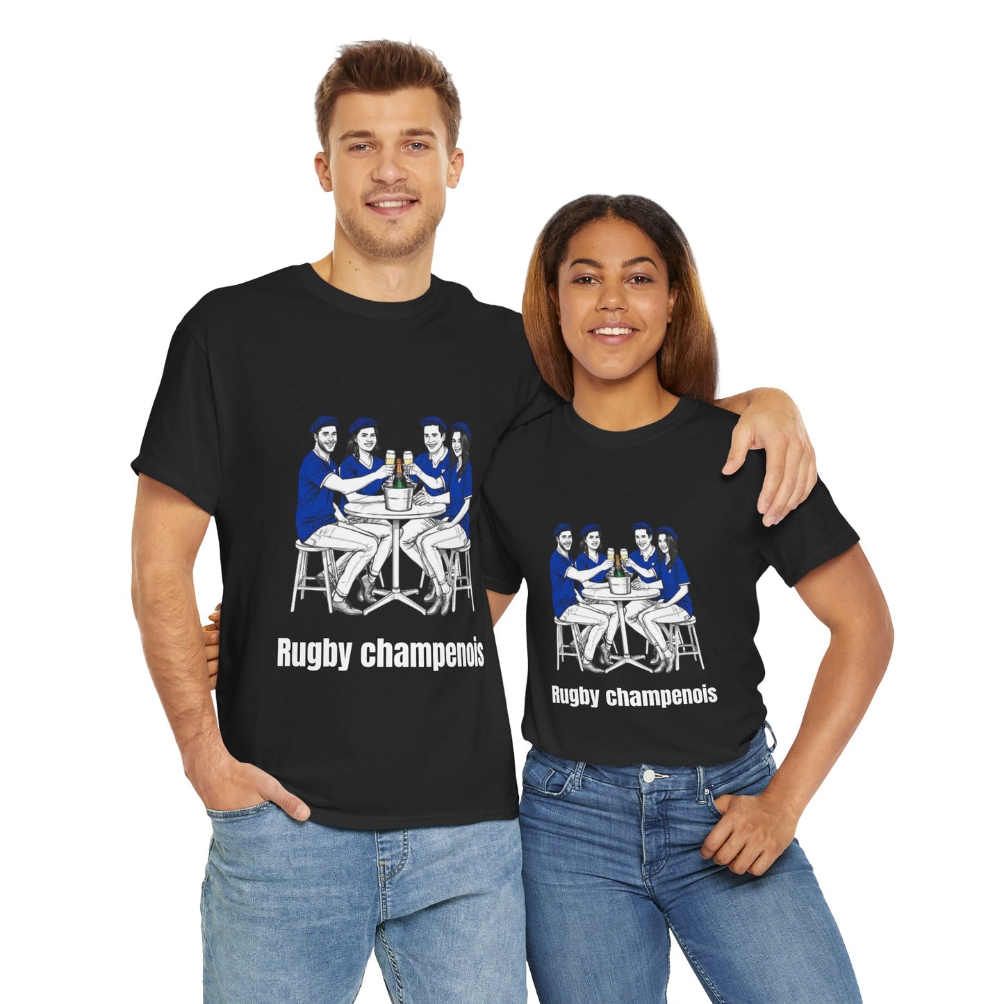 Champagne Rugby T-shirt - French Rubgy Fan Gift