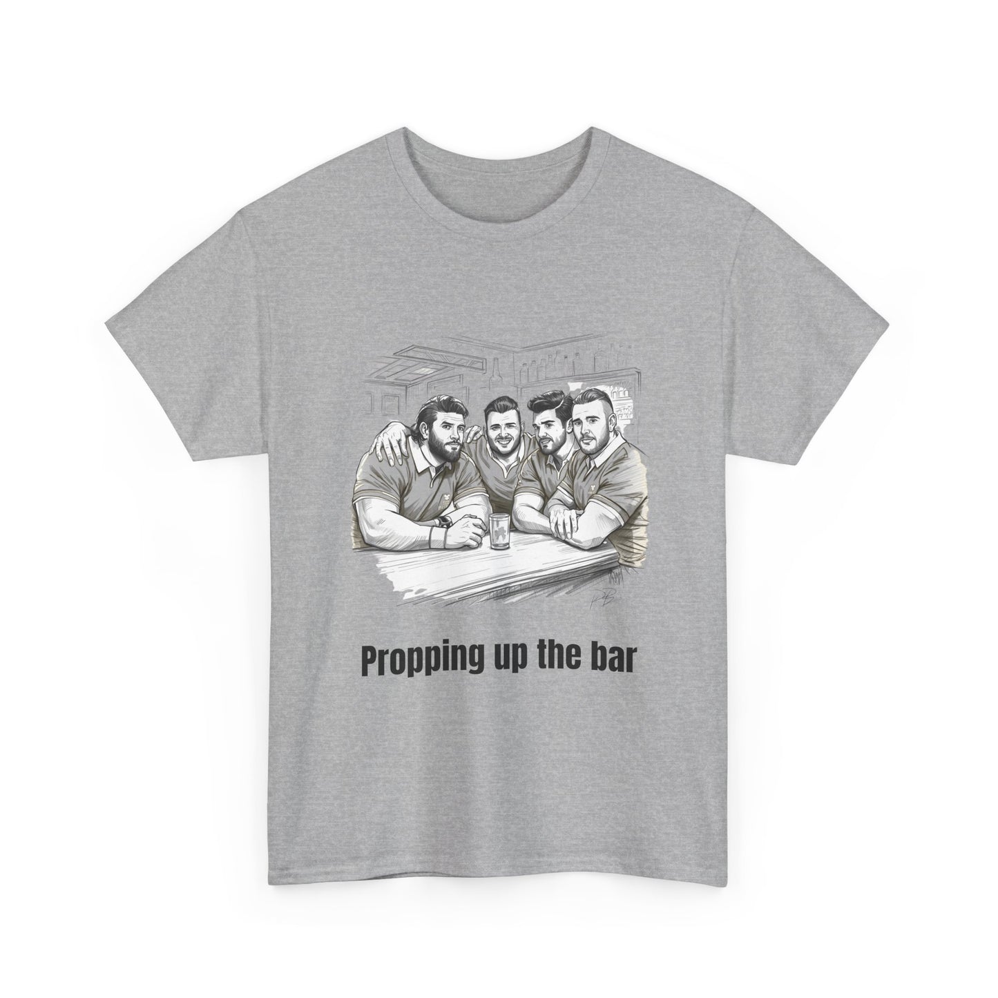 Propping Up The Bar – Funny English Rugby T-Shirt for Fans & Gifts