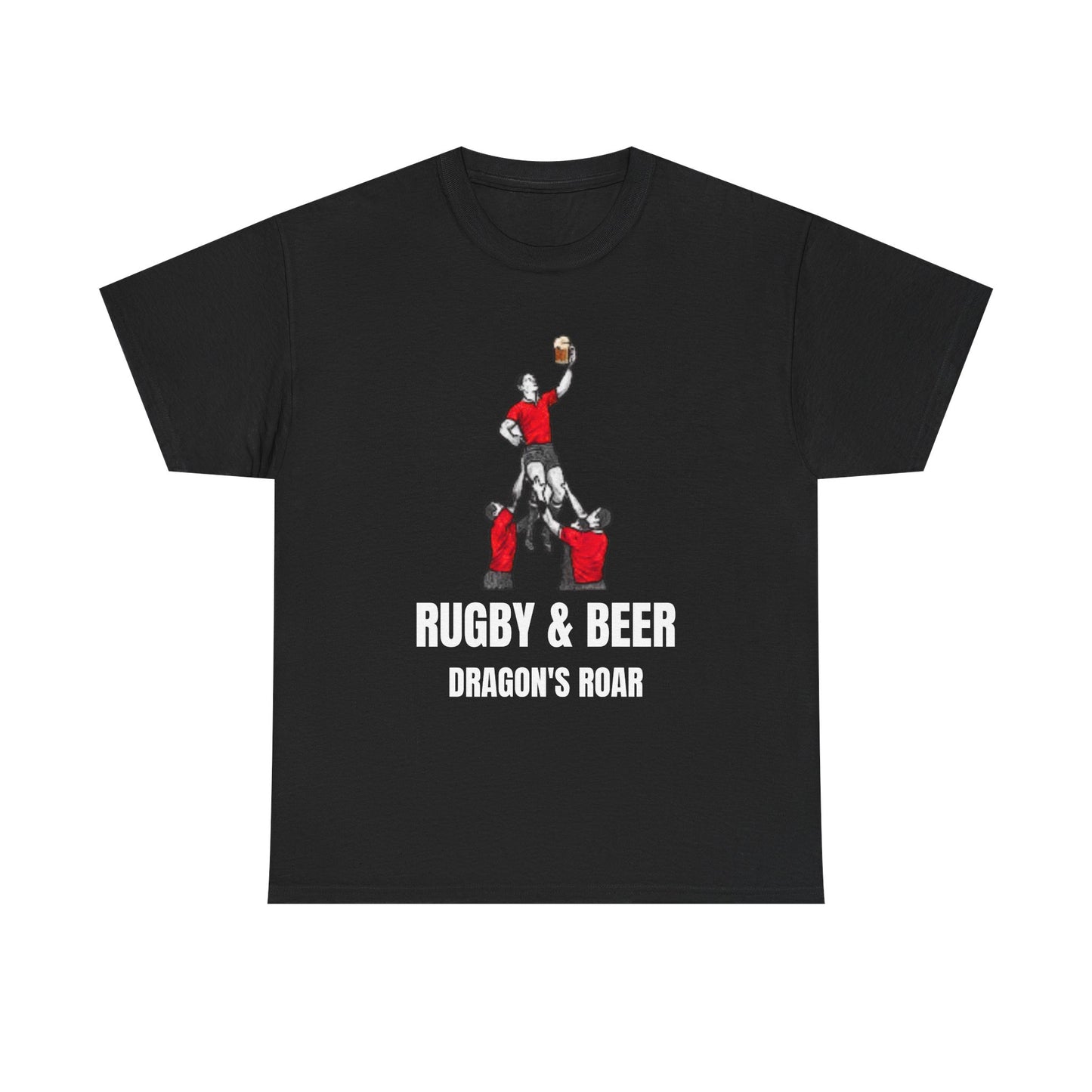 T-shirt de rugby Dragon's Roar Wales | T-shirt pour supporter de rugby et de bière 