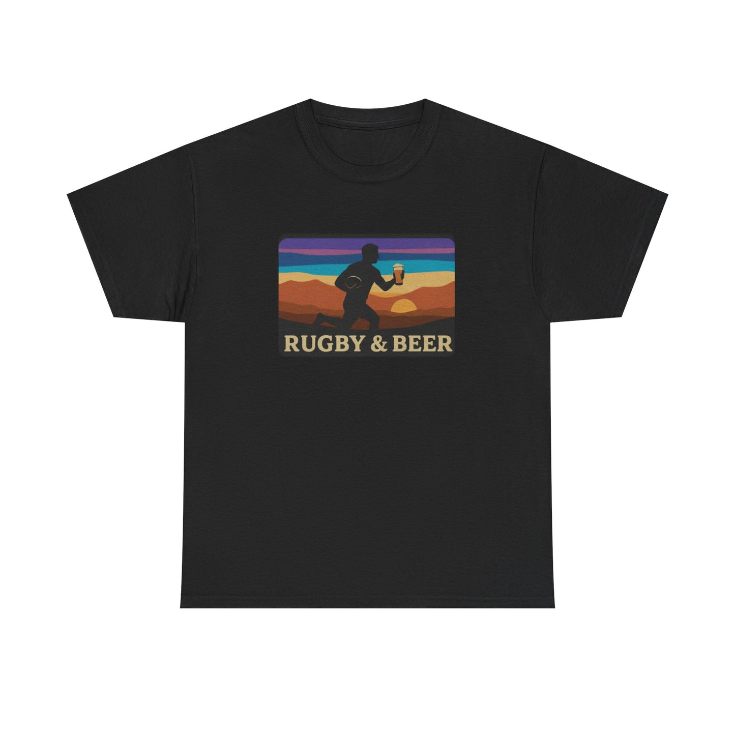 Rugby & Beer Funny T-Shirt | Mens Retro Match Day & Christmas Gift