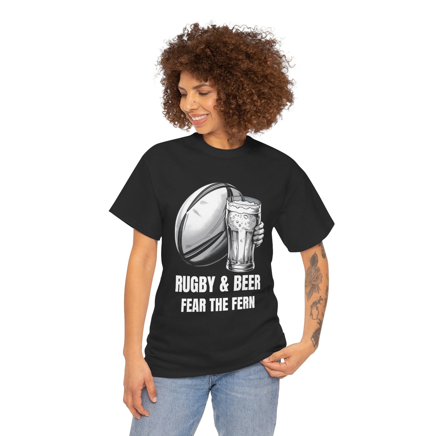 Rugby & Beer ¨Fear the Fern¨ T-Shirt - New Zealand Rugby Fan Matchday Gift