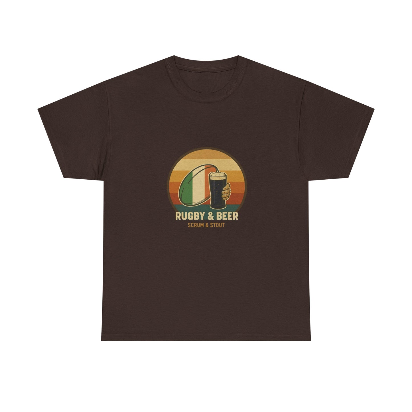 Vintage Irish Rugby T-Shirt | Rugby & Beer “Scrum & Stout” – Funny Irish Rugby Top