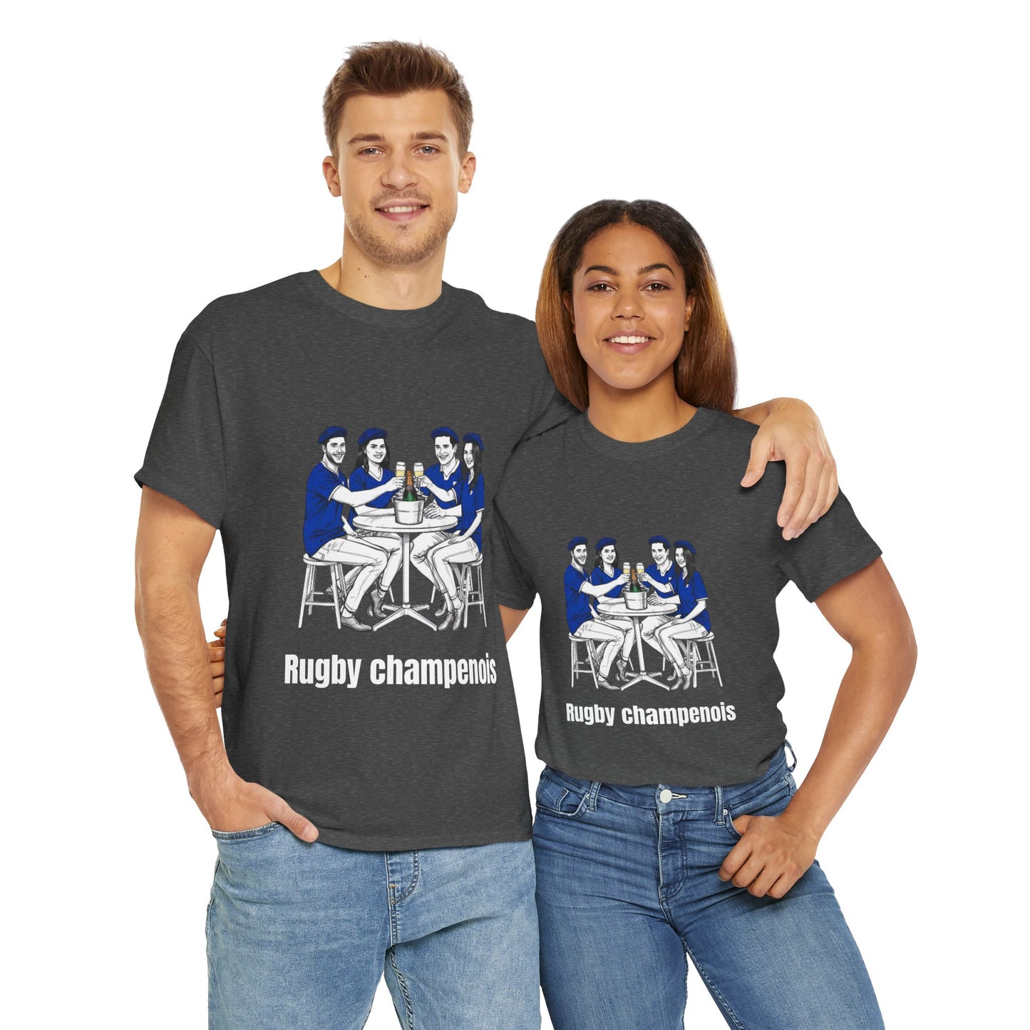Champagne Rugby T-shirt - French Rubgy Fan Gift
