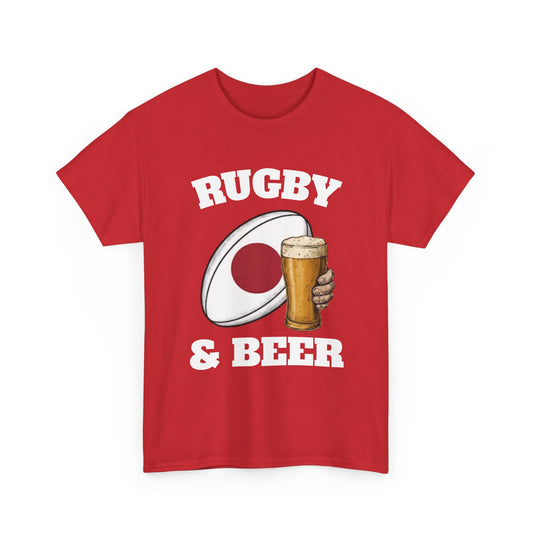 Japan Rugby & Beer T-Shirt – Brave Blossoms Match-Day Fan Tee