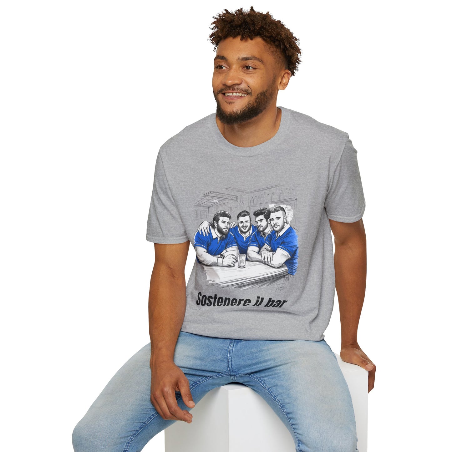 Propping Up The Bar – Funny Italian Rugby T-Shirt for Fans & Gifts