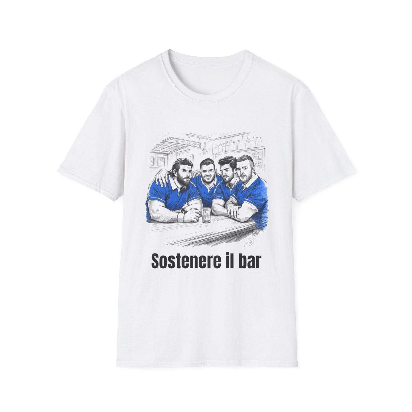 Propping Up The Bar – Funny Italian Rugby T-Shirt for Fans & Gifts
