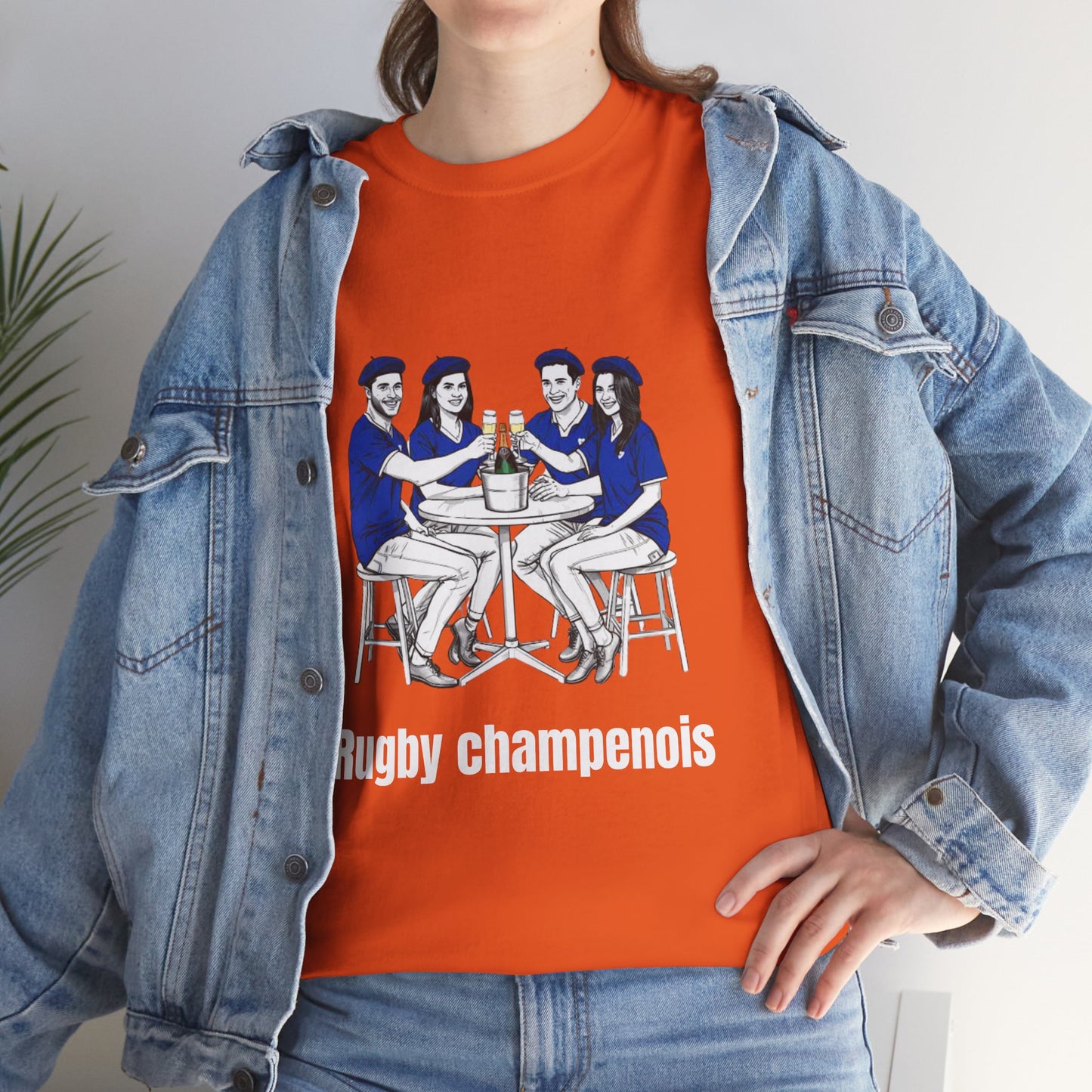 Champagne Rugby T-shirt - French Rubgy Fan Gift