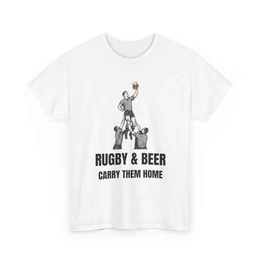 Carry Them Home England Rugby T-Shirt | Rugby & Beer Fan Tee