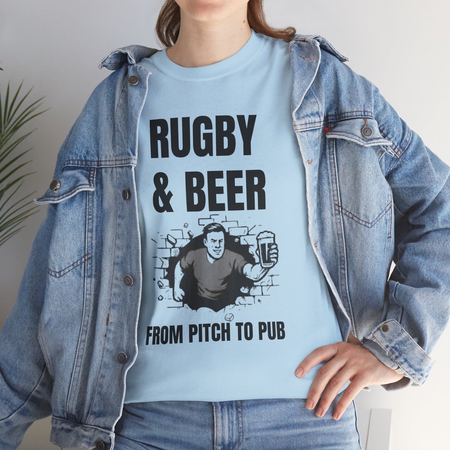 T-shirt Rugby et bière – Du terrain au pub | T-shirt des supporters anglais de rugby 