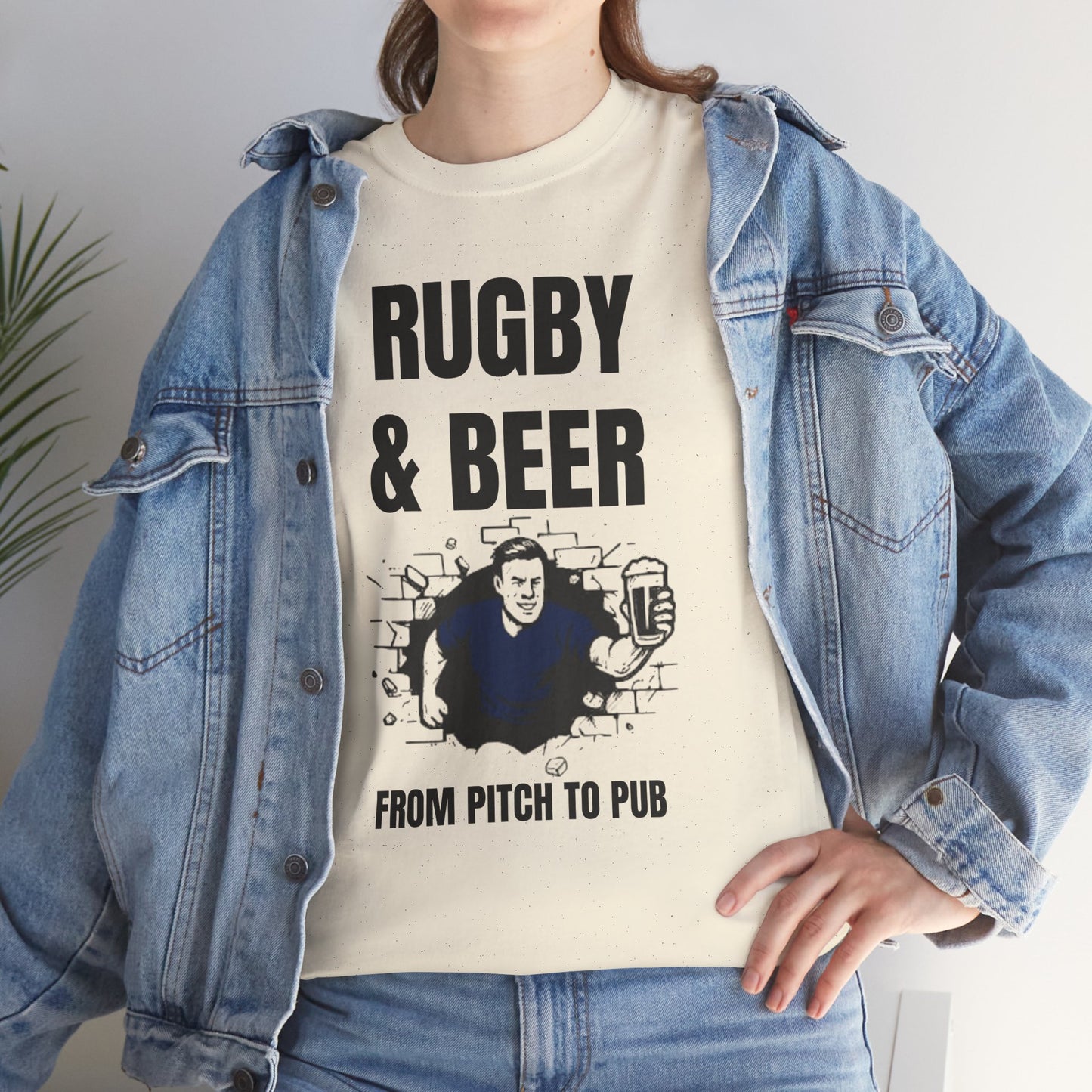 T-shirt Rugby et bière – Du terrain au pub | T-shirt des supporters de rugby écossais 