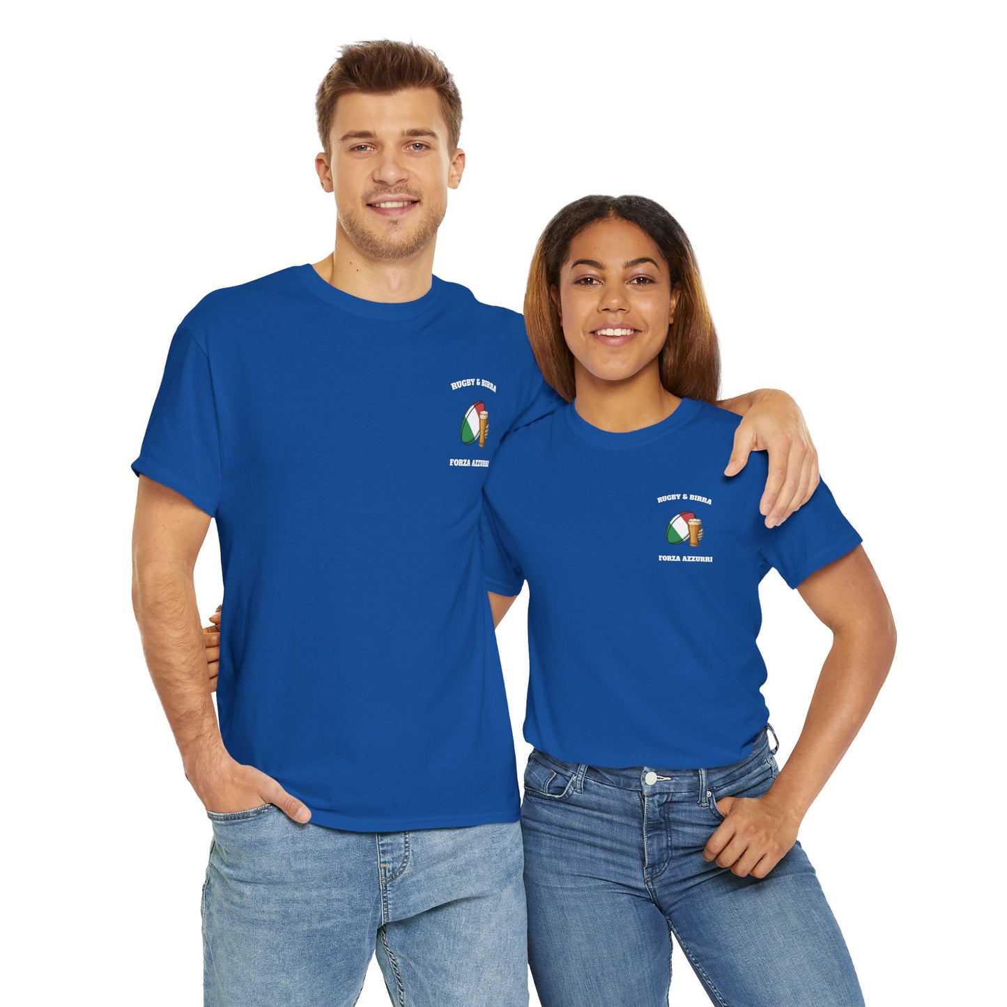 Rugby & Beer Italy T-Shirt – Forza Azzurri Italian Rugby Shirt for Six Nations Fans