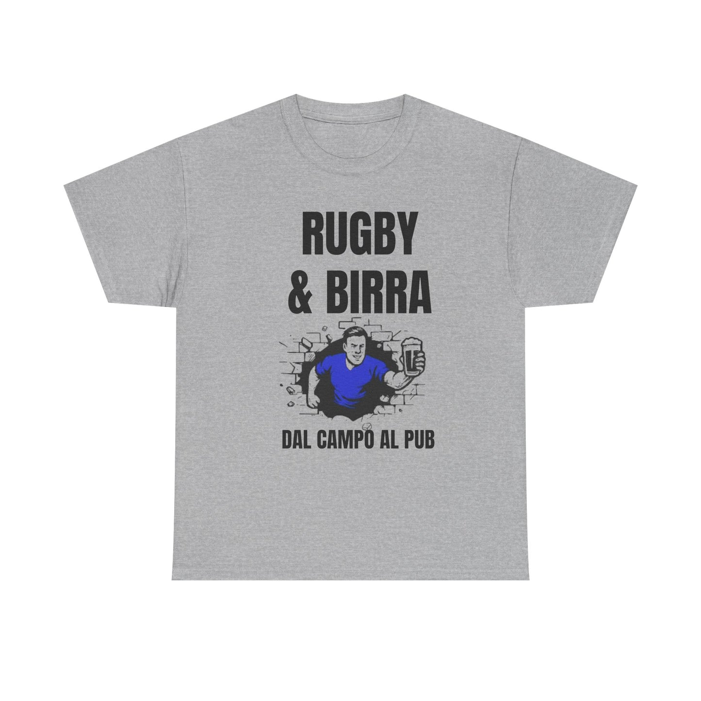 Rugby & Beer T-Shirt – From the Pitch to the Pub | Italian Rugby Fans Tee