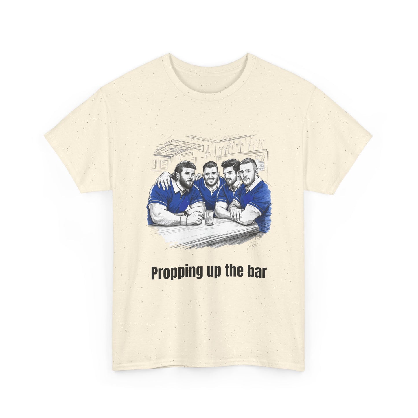 Propping Up The Bar – Funny Scottish Rugby T-Shirt for Fans & Gifts