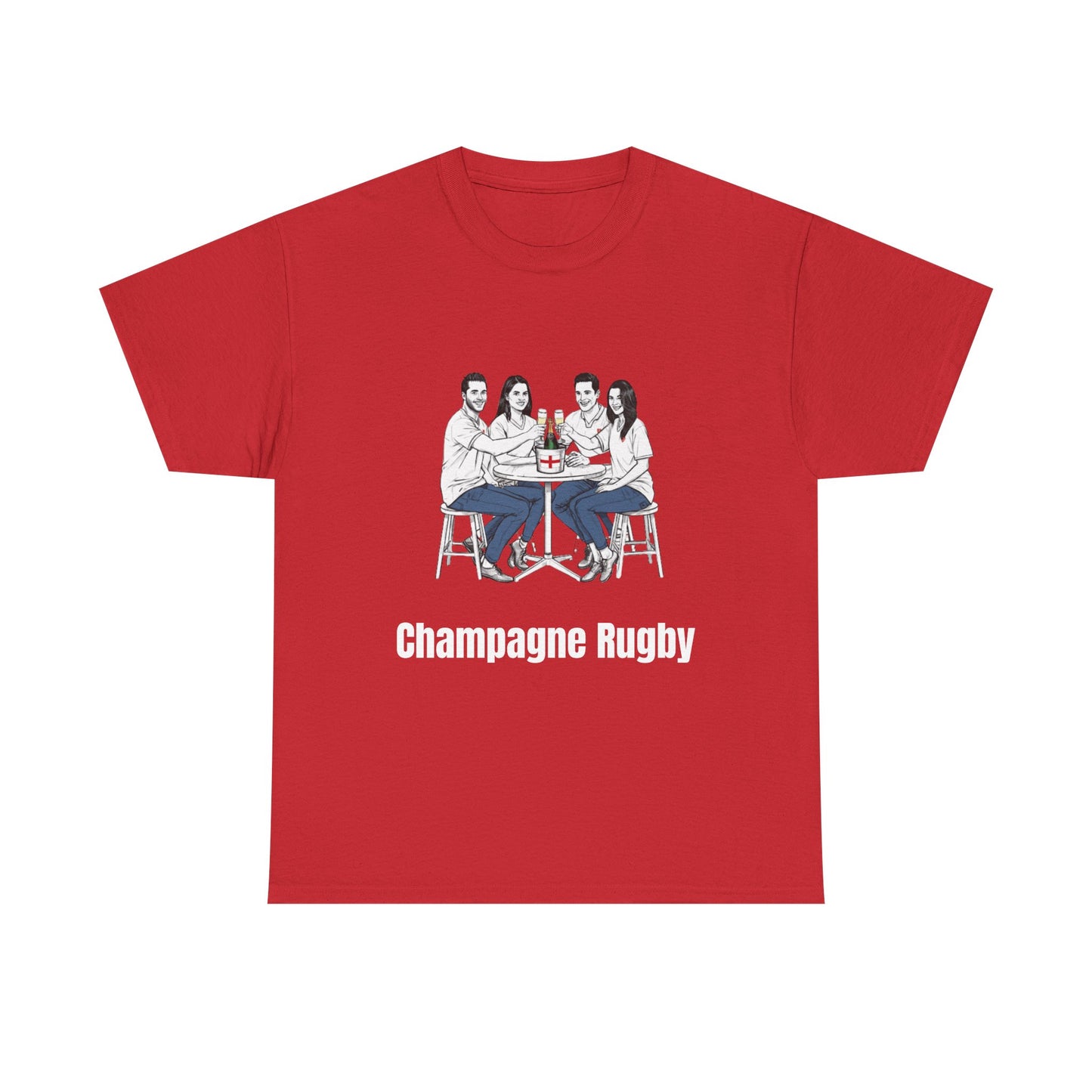 Champagne Rugby T-Shirt - Six Nations English Fan Gift