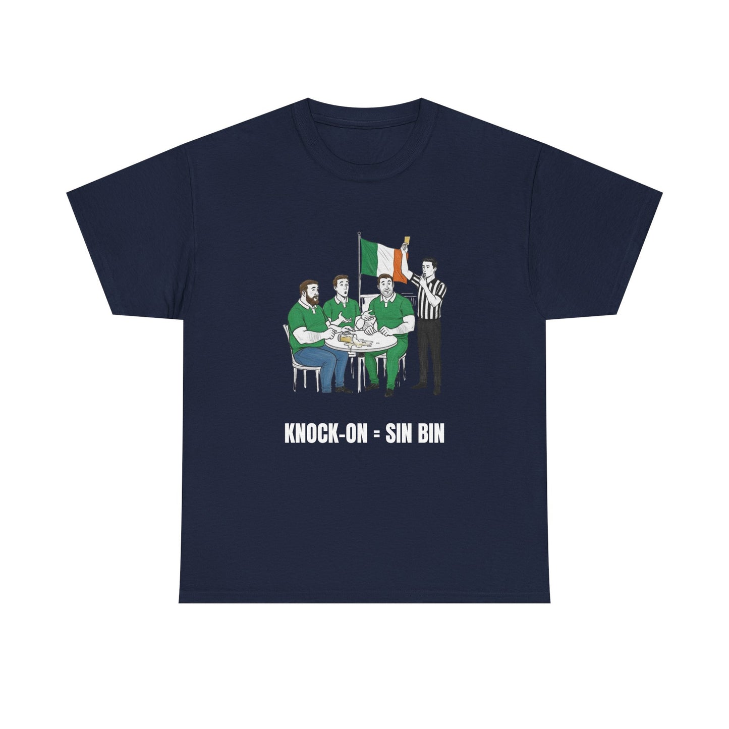 Irish Rugby & Beer T-Shirt – Yellow Card Pint Spill | Funny Rugby Fans Tee