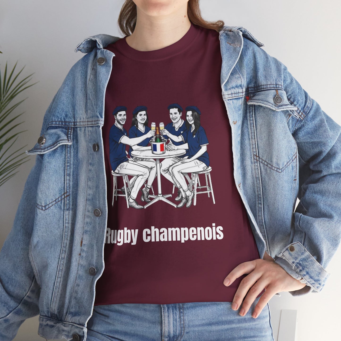 Champagne Rugby T-shirt - French Rubgy Fan Gift