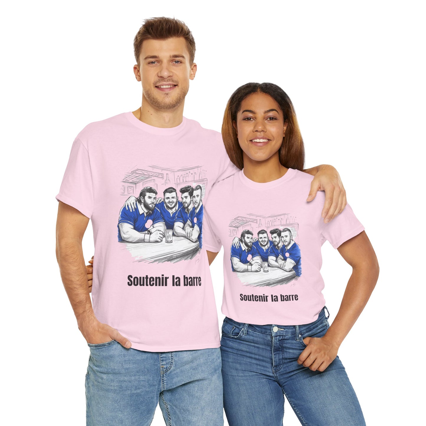 Propping up the Bar – Funny French Rugby T-Shirt for Fans and Gifts