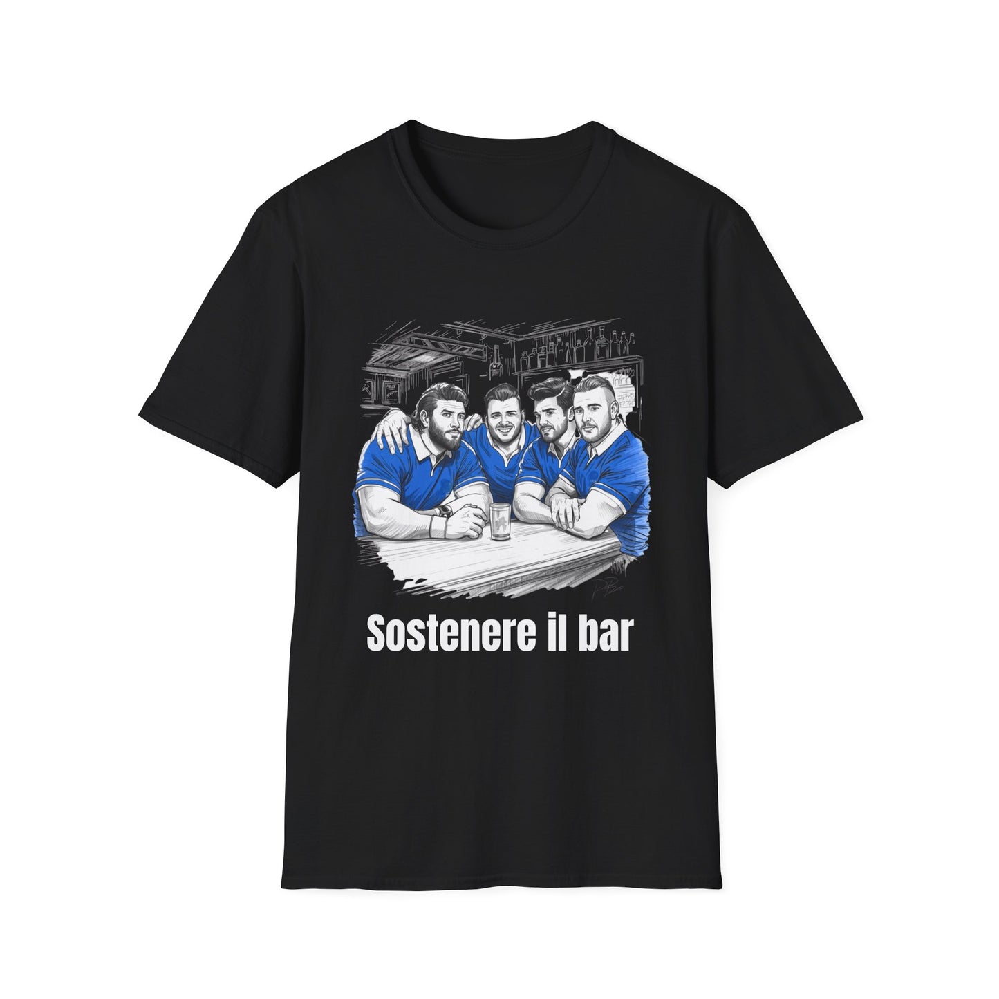 Propping Up The Bar – Funny Italian Rugby T-Shirt for Fans & Gifts