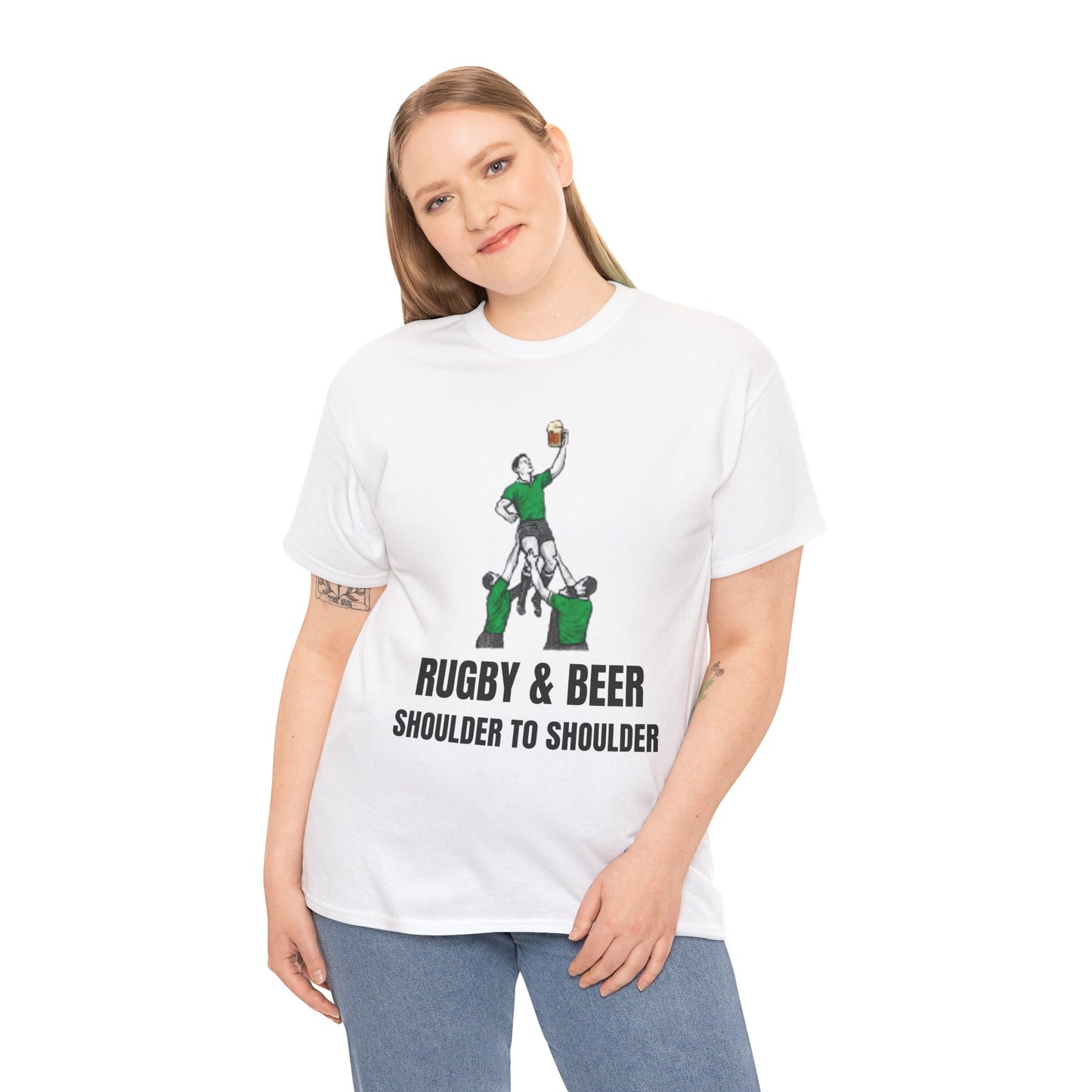 Shoulder to Shoulder Irish Rugby T-Shirt | Rugby & Beer Fan Tee