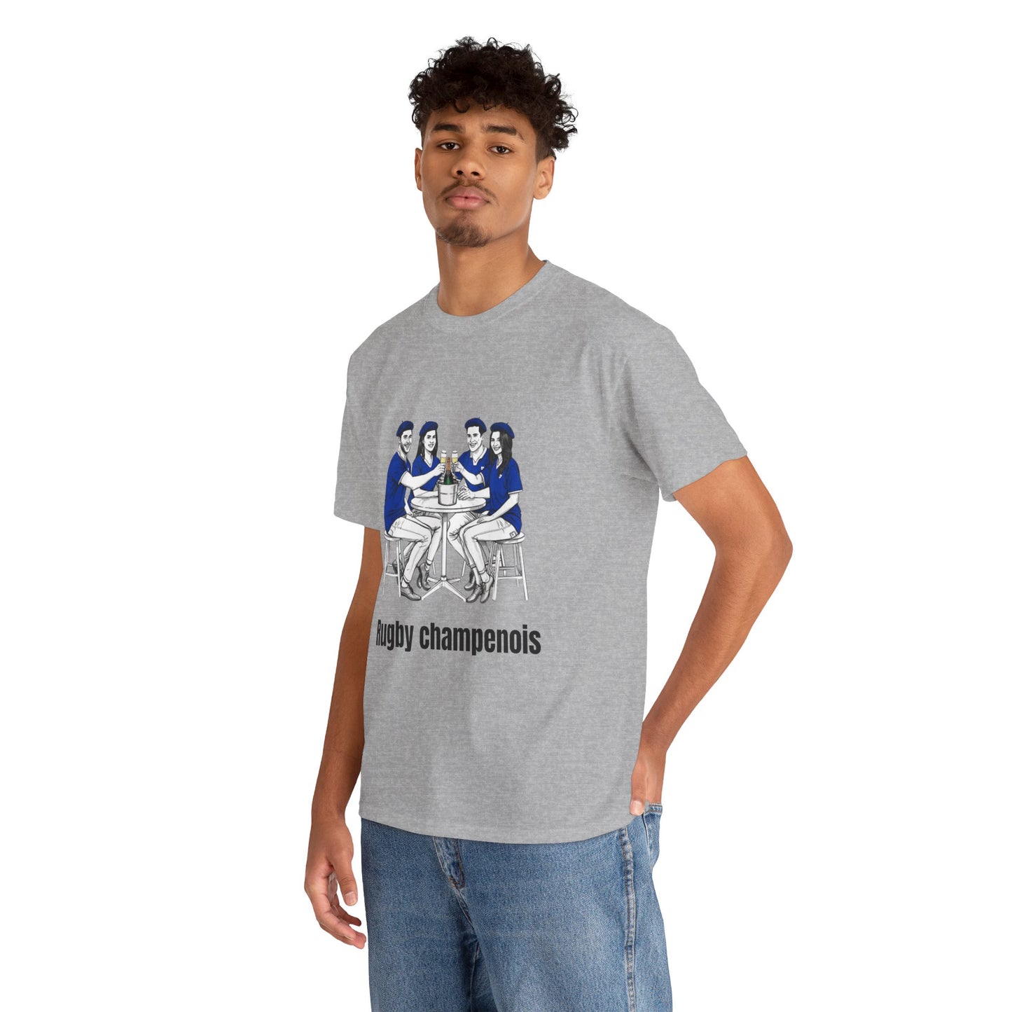 Champagne Rugby T-shirt - French Rubgy Fan Gift
