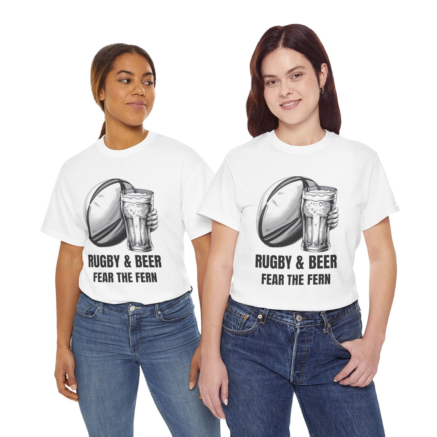 Rugby & Beer ¨Fear the Fern¨ T-Shirt - New Zealand Rugby Fan Matchday Gift
