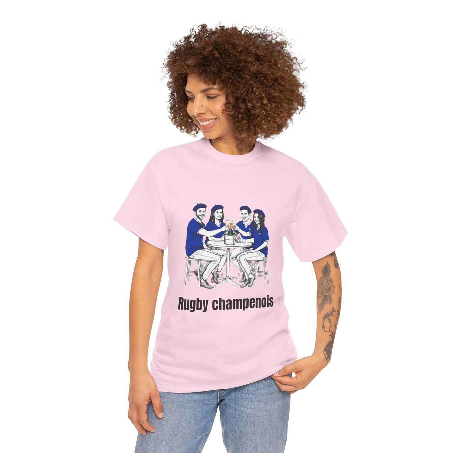 Champagne Rugby T-shirt - French Rubgy Fan Gift