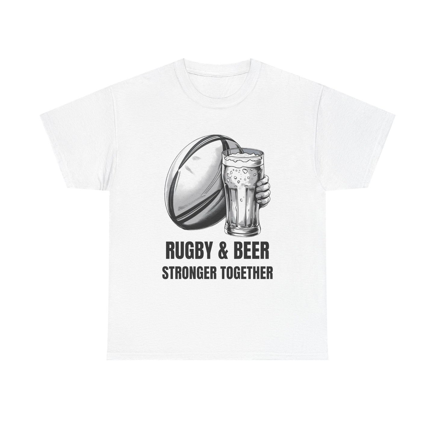Rugby & Beer ¨Stronger together¨ T-Shirt - South African Rugby Fan Matchday Gift