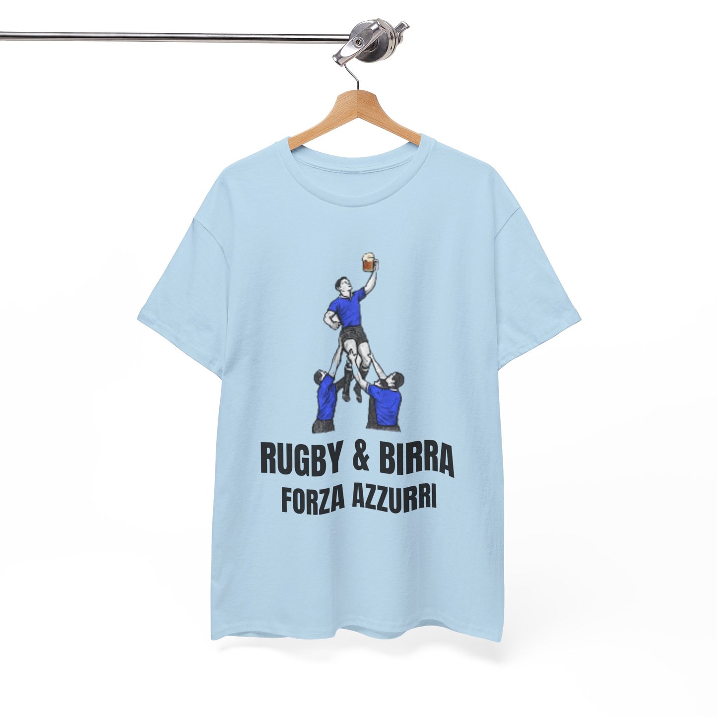 Forza Azzurri Italy Rugby T-Shirt | Rugby & Birra Fan Tee