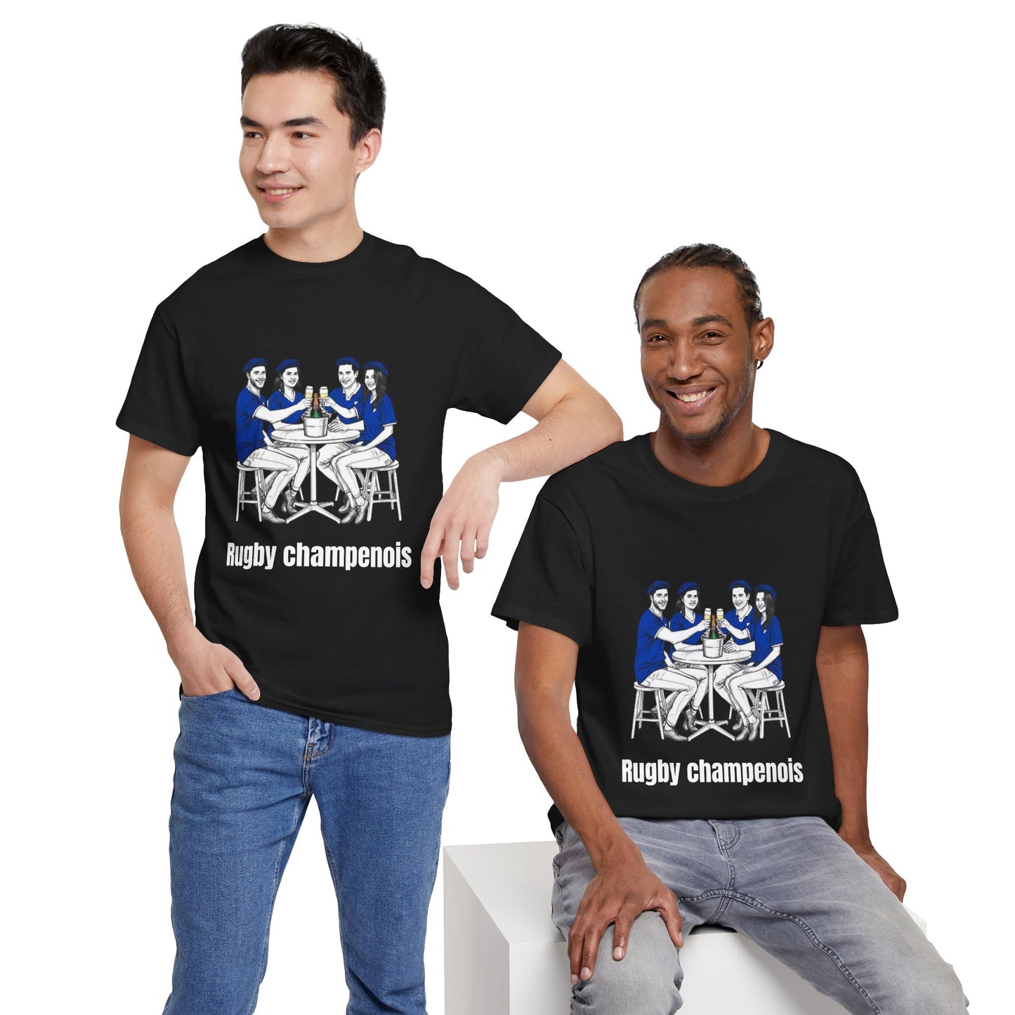 Champagne Rugby T-shirt - French Rubgy Fan Gift