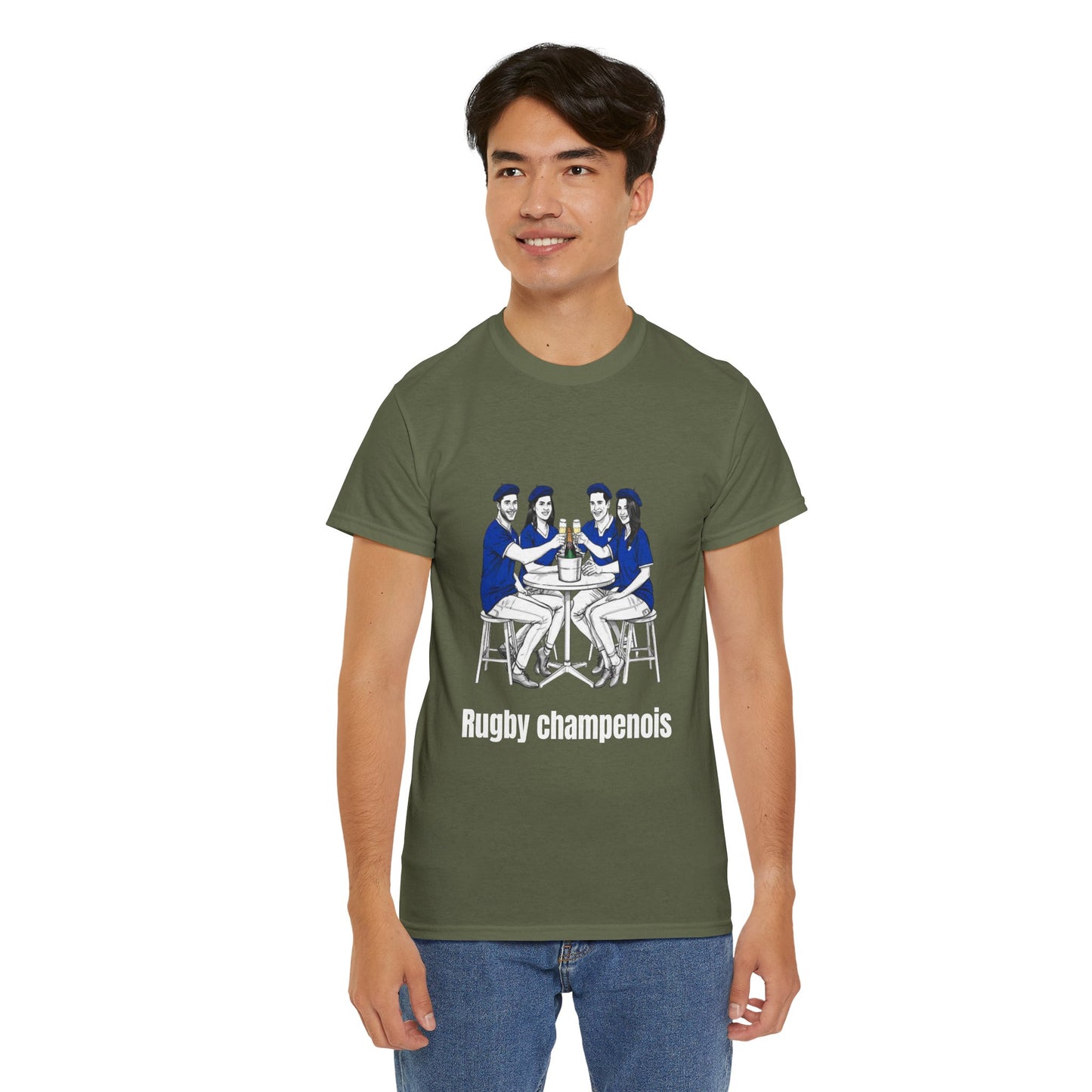 Champagne Rugby T-shirt - French Rubgy Fan Gift