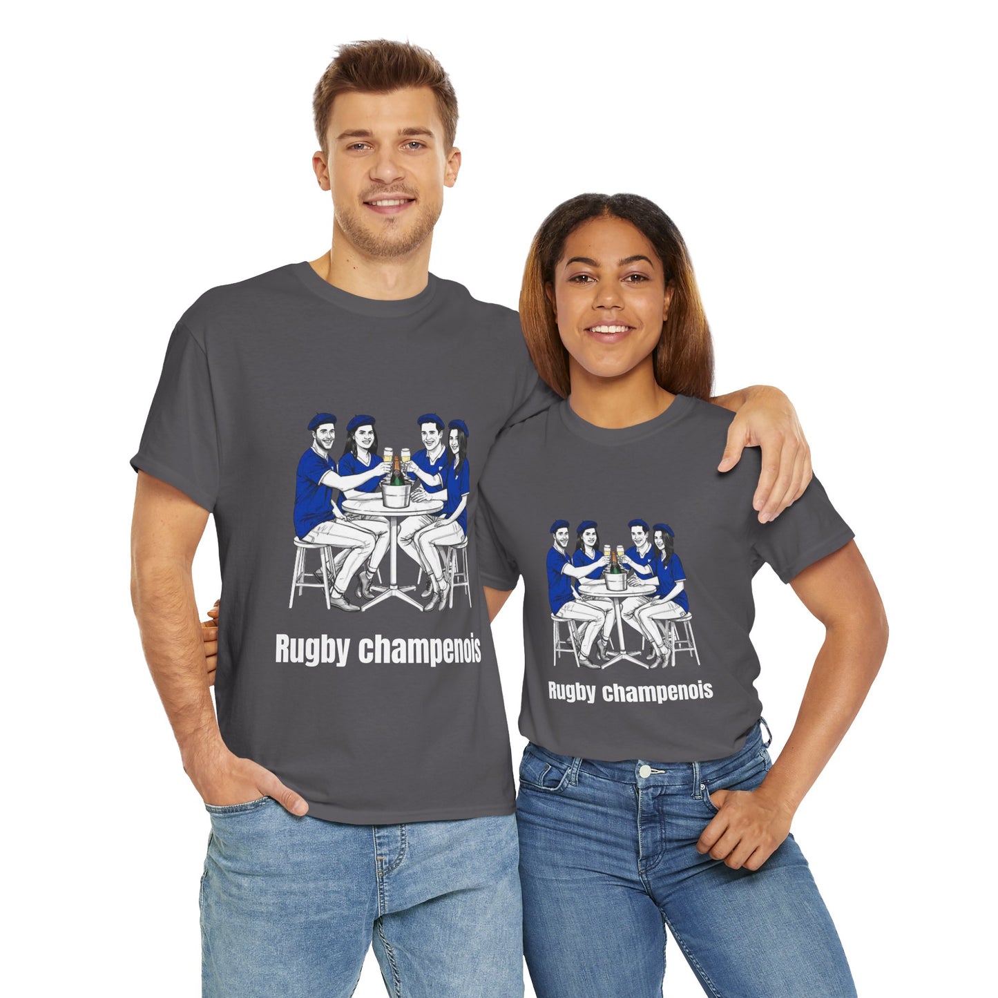Champagne Rugby T-shirt - French Rubgy Fan Gift