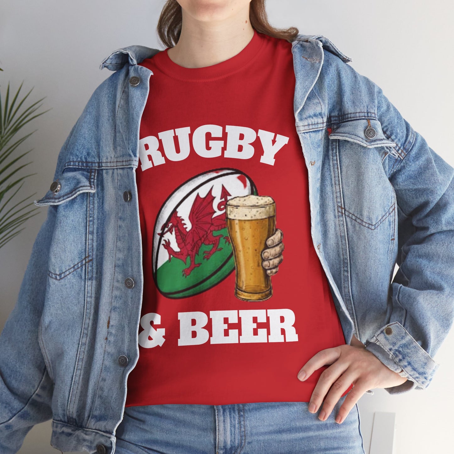 Wales Rugby & Beer T-Shirt – Perfect for Match Days, Gifts & Lads Trips