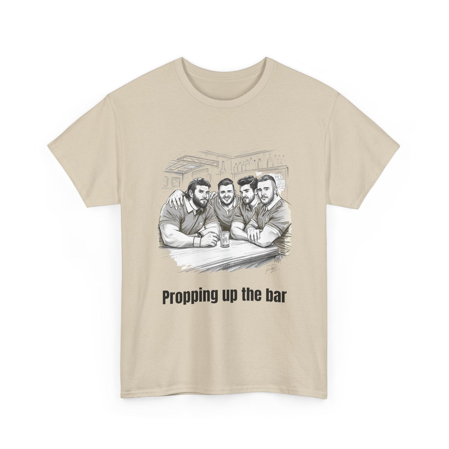 Propping Up The Bar – Funny English Rugby T-Shirt for Fans & Gifts